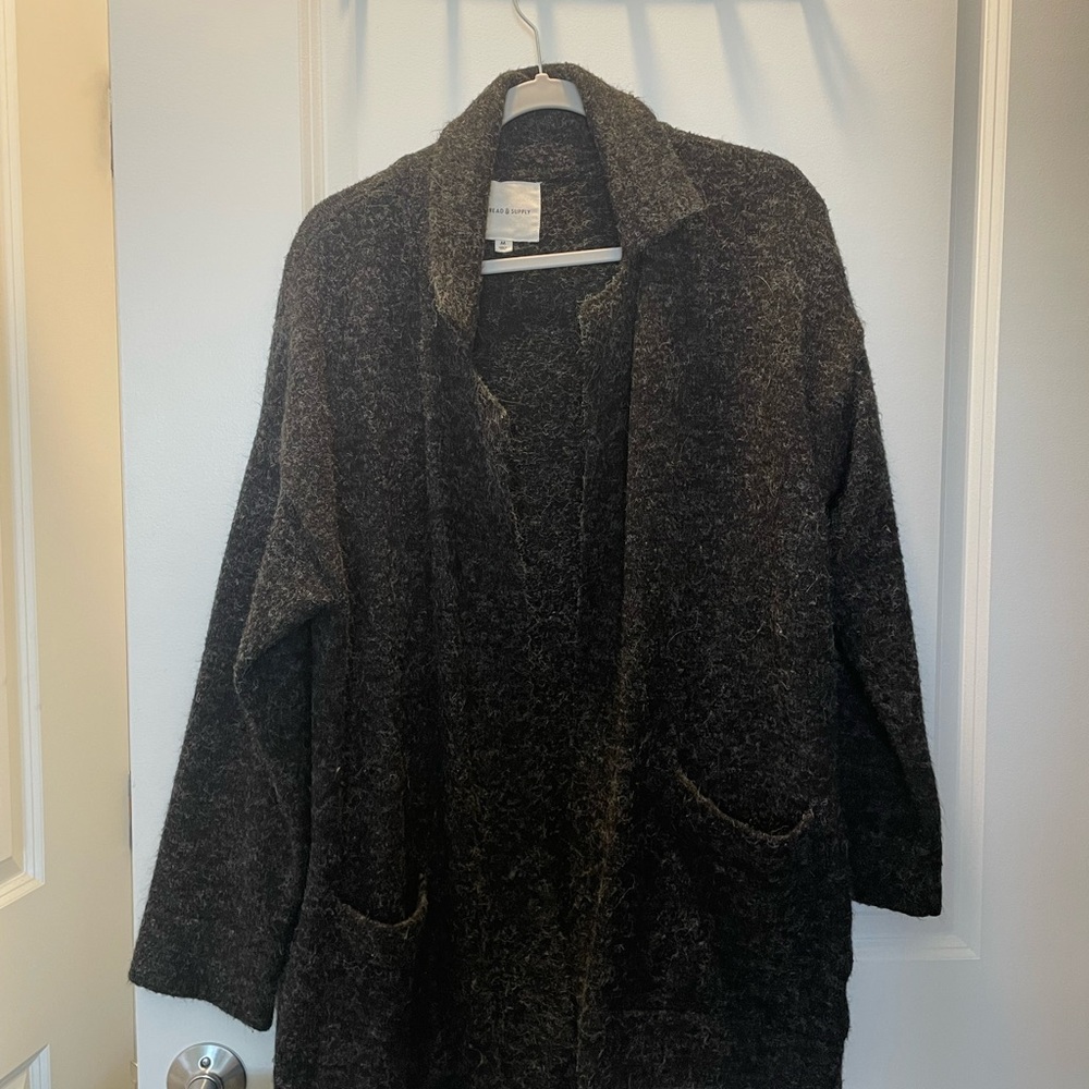 Thread & Supply Charcoal Knit Cardigan